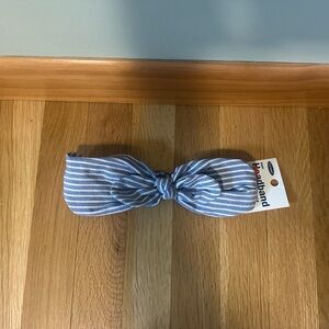 Old Navy Blue and White Striped Hair Bow Accessory